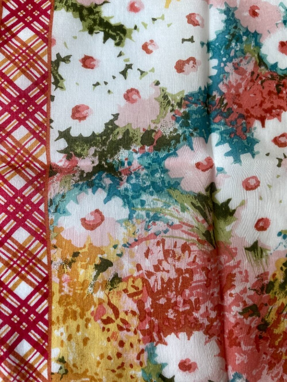 Vintage Valentino Garavani Floral Cotton Scarf - Picture 9 of 14